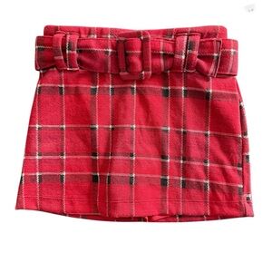 Abercrombie Kids Red Plaid Skort NWT Size 5/6 Tartan Mini Skirt with Shorts Girl